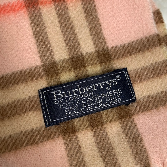Authentic Burberry pink check 100% cashmere scarf - Picture 6 of 16